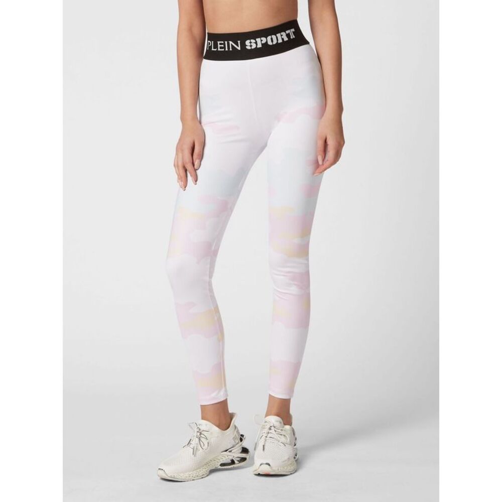 Plein Sport Women High-Waisted Camouflage Print Skinny Leggings Plein Sport